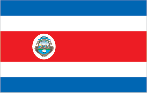 Costa Rica National Fla Hoodies - World Reps Apparel Canada and USA