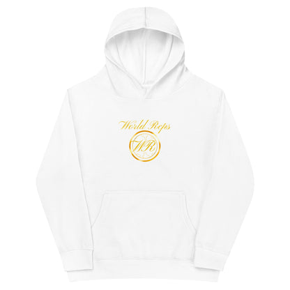Canada Trinity kids fleece hoodie in white, front view, second image — World Reps Apparel