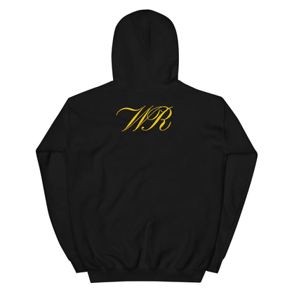 World Reps Legacy unisex pullover hoodie in black, back view — World Reps Apparel