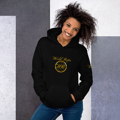 World Reps Trinity unisex pullover hoodie in black, front view, second image — World Reps Apparel