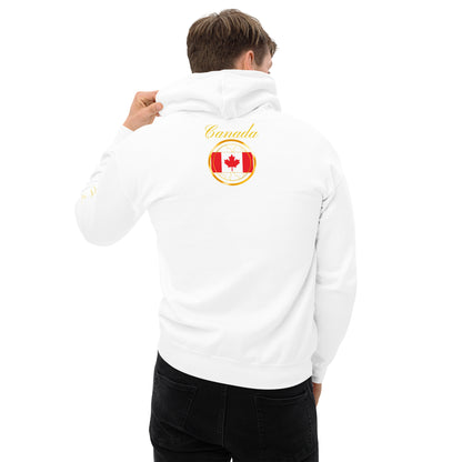 Canada Trinity unisex pullover hoodie in white, back view, second image — World Reps Apparel