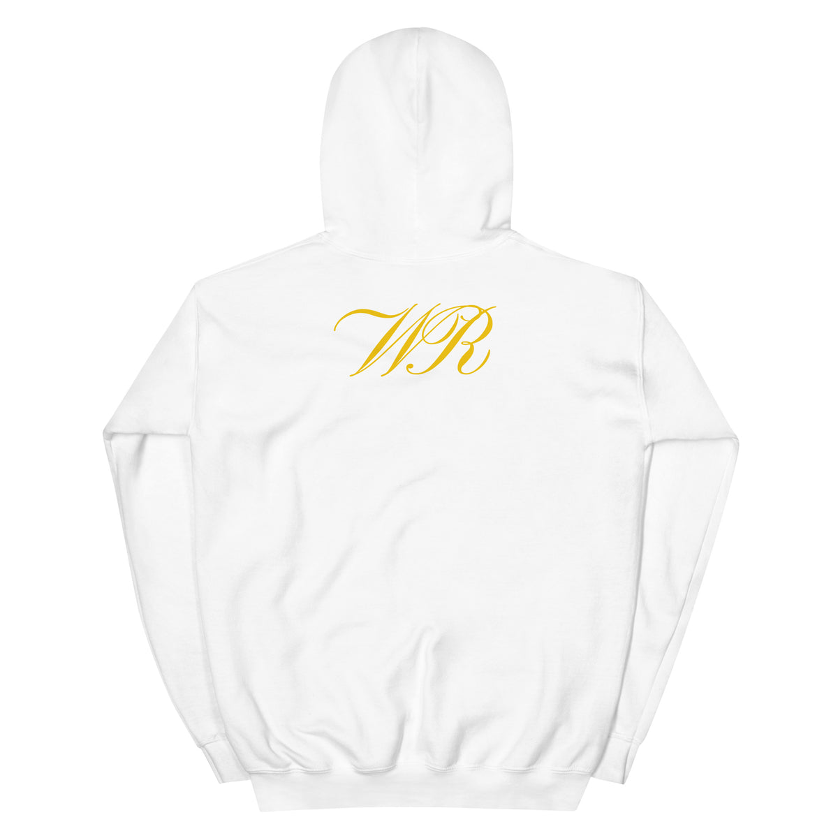World Reps Legacy unisex pullover hoodie in white, back view — World Reps Apparel