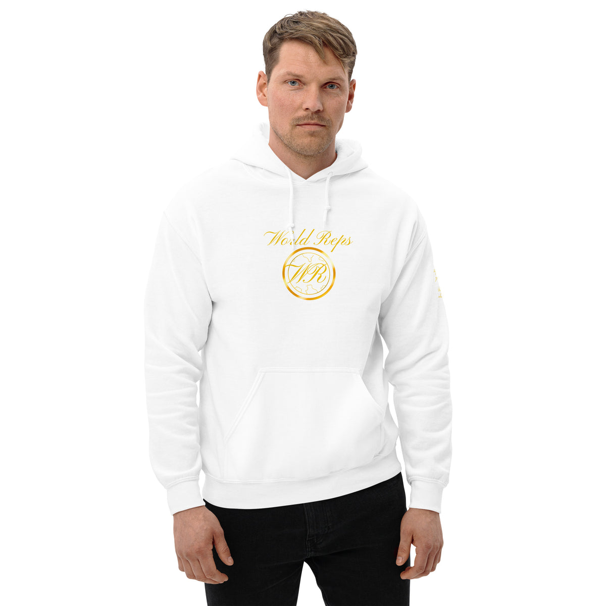 Canada Trinity unisex pullover hoodie in white, front view, second image — World Reps Apparel