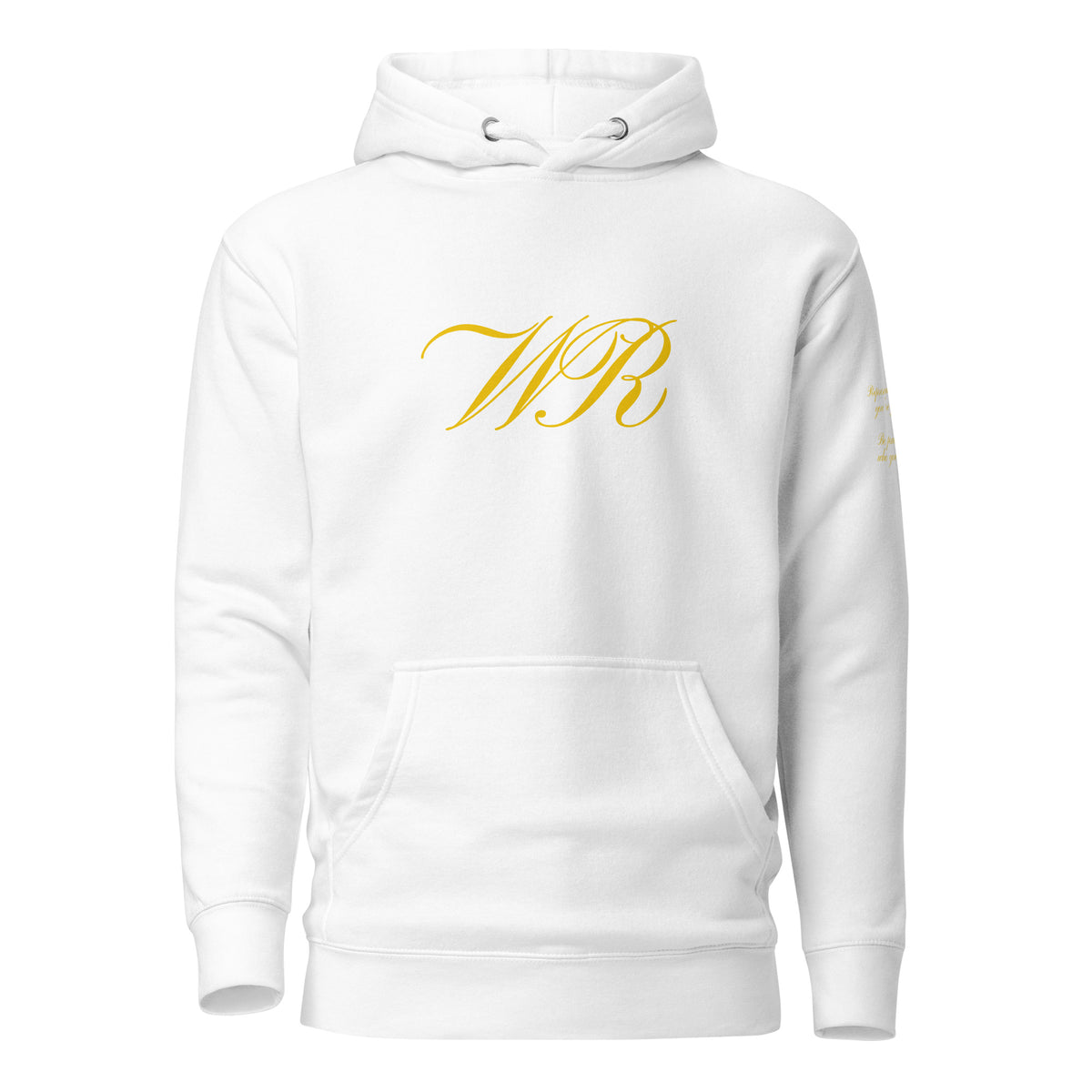 World Reps Patriot unisex fitted pullover hoodie in white, front view — World Reps Apparel