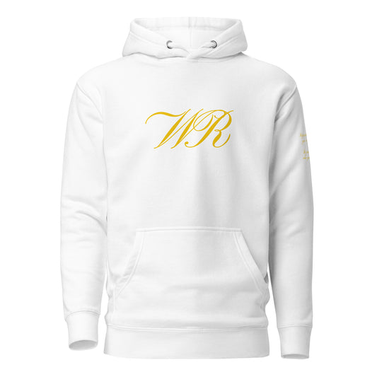 World Reps Patriot unisex fitted pullover hoodie in white, front view — World Reps Apparel