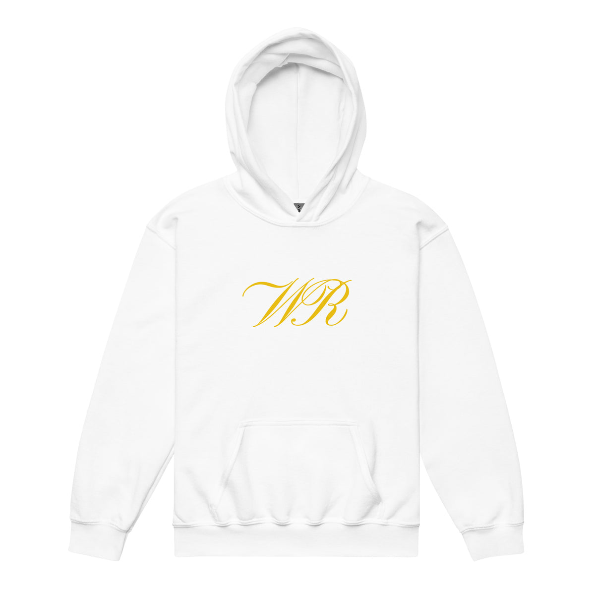 World Reps Patriot kids pullover hoodie in white, front view, second image — World Reps Apparel