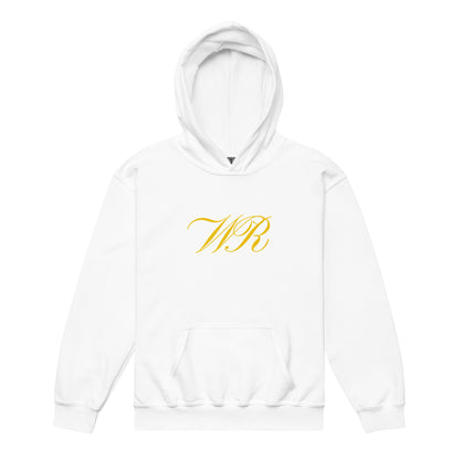 World Reps Patriot kids pullover hoodie in white, front view, second image — World Reps Apparel